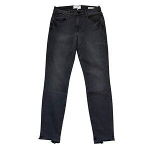 FRAME‎ Women's Size 27 Le Skinny de Jeanne Crop Jeans Black Denim NWT